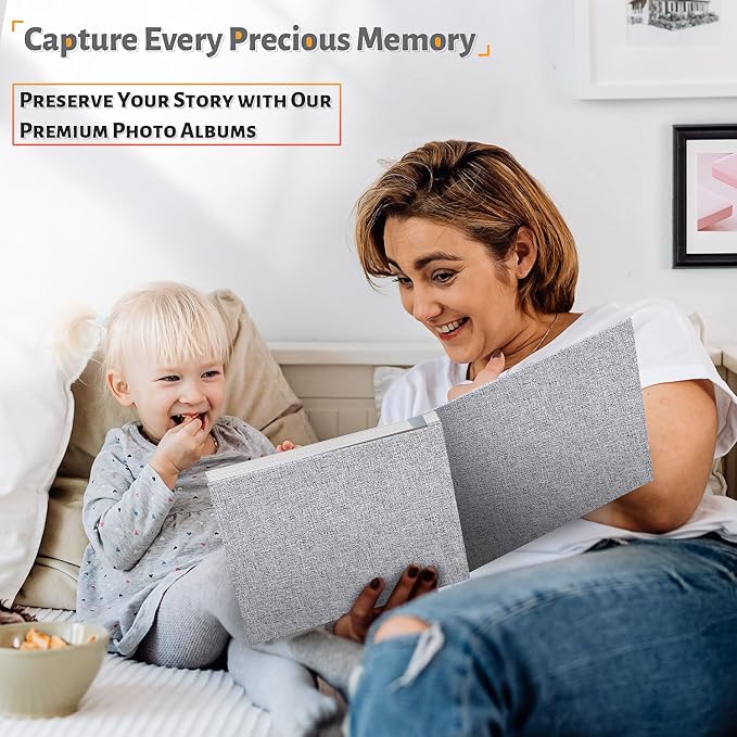 Artfeel Photo Album Self Adhesive Scrapbook,60 Pages Large Photo Book for 4x6,5x7,8x10 Pictures,DIY Album for Baby Wedding Family Travel Birthday,with Metallic Pen and Scraper - Image 6
