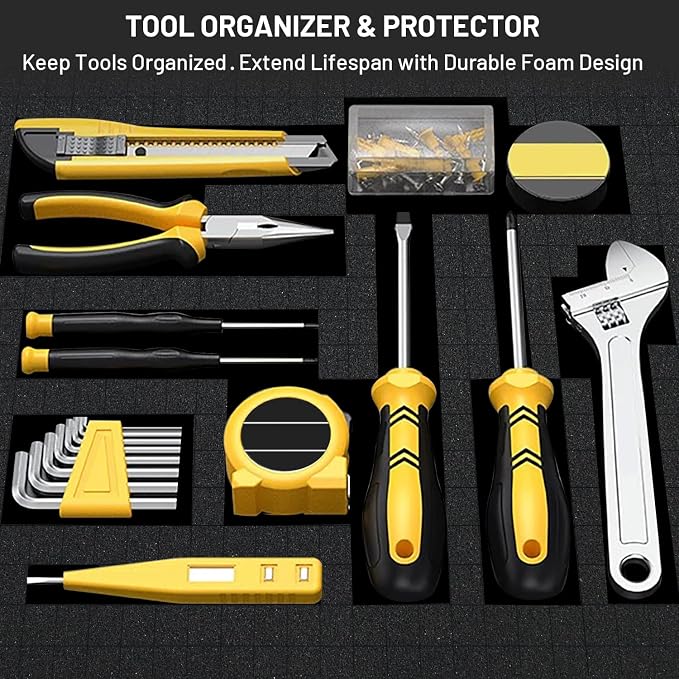 8 PCS 16x12x2 Inch Pick and Pluck Foam Inserts for Cases - Professional-Grade Tool, Game Box & Drawer Organizer - Image 7