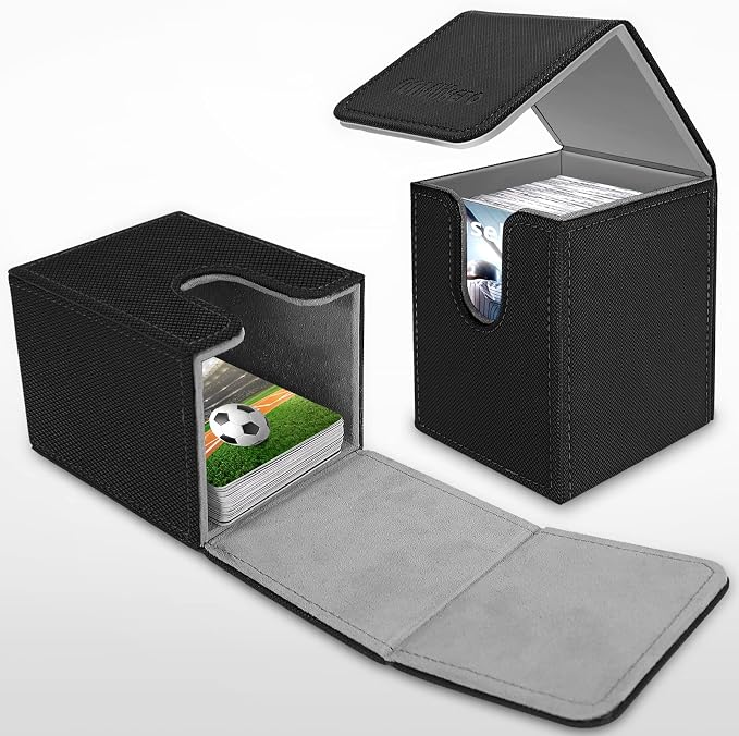 Mlikero 2 Pack Card Deck Box, Commander Deck Box Holds 200+ Single Sleeved Cards with 2 Dividers, Leather Magnetic Card Box Fit for MTG, TCG - Image 6