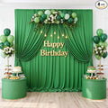 20ftx10ft Wrinkle Free Green Backdrop Curtains for Parties, Silky Polyester Photo Backdrop Drapes 4 Panels 5x10ft Back Drop Cloth for Wedding Birthday Baby Shower Photography Background by ENJOYYOURPARTY