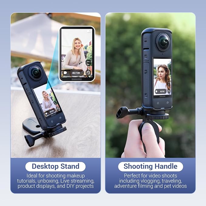 JJC Magnetic Mount Stand for Insta360 X5 X4 X3 DJI Osmo Pocket 4 3 Osmo 360 | for Gopro Hero Insta 360 ACE, Strong Magnet Base Holder with 1/4 Screw, Action Camera Vlog Accessories - Image 5