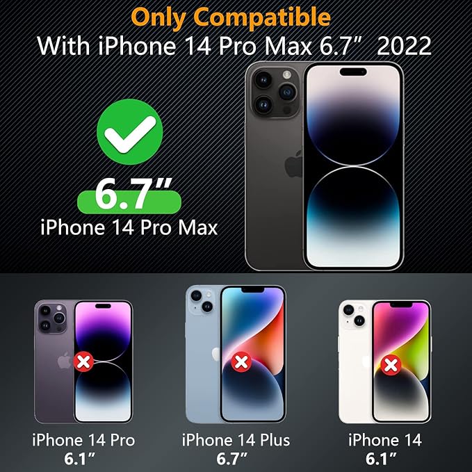Fotbor for [3+3 Pack] iPhone 14 Pro Max Screen Protector with Camera Lens Protector, 9H Shatterproof Tempered Glass Film with Easy Installation Frame, HD Clear Sensitive Full Coverage 6.7 Inch - Image 2