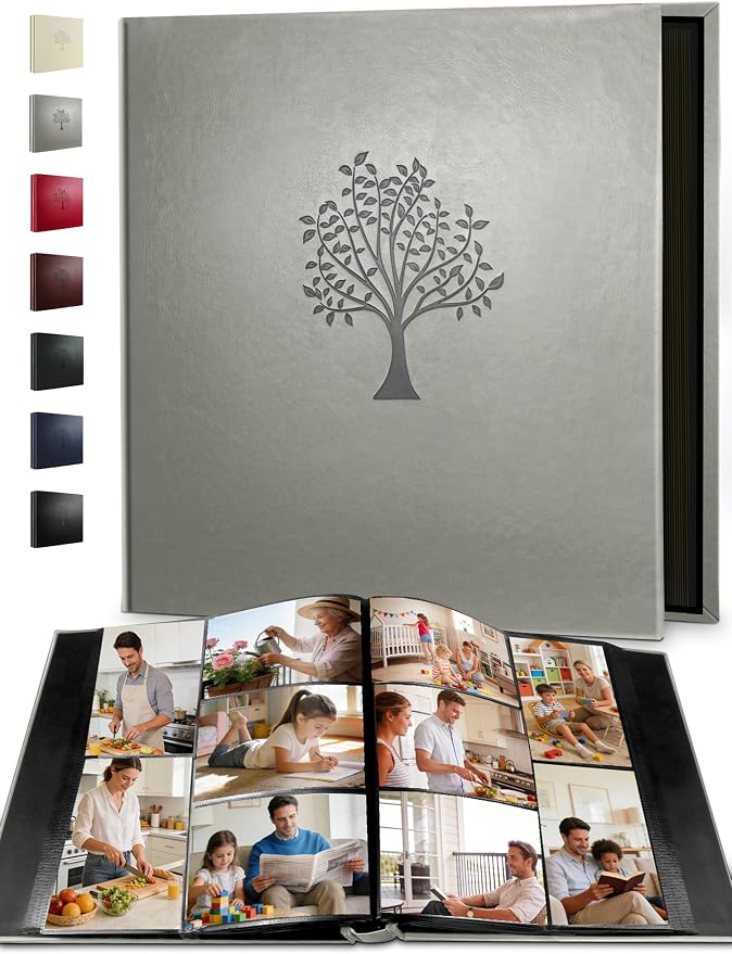 Photo Album 4x6 600 Pockets Photos, Large Capacity Leather Cover Photo Book | Slip-In Horizontal & Vertical Pockets Acid-Free Waterproof Picture Albums Great for Family Baby Wedding Holiday & Anniversary - Image 8