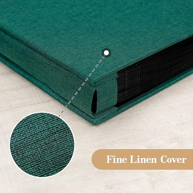 potricher Photo Album 4x6 Pictures, 600 Pockets, Linen Cover, Dark Green | Linen Cover, Front Window, Large Capacity 4x6 Picture Albums, Photo Book for Family, Wedding, Anniversary, Baby, Keepsake - Image 6