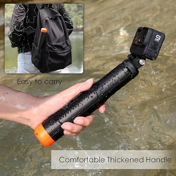 Floating Selfie Stick for GoPro Hero 13 12 11 10 9 8 Max Mission | 4 in 1 Floating Handle Stick Tripod Waterproof Extension Pole Monopod Hand Grip for GoPro DJI OSMO Action 6 5 Pro 4 AKASO - Image 4