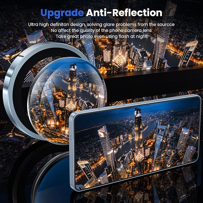 WSKEN for Samsung Galaxy S26 Ultra Camera Lens Protector - Ultra Thin | Case Friendly, 9H Shatterproof Tempered Glass, Anti Scratch Metal Circle, Camera Screen Protector Cover Accessories, Blue - Image 2