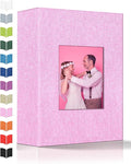 Artfeel Photo Album 4x6 with 100 Pockets,Slip-in Picture Albums,Linen Cover Memory Book with Front Window,White Page Vertical Photo Book for Wedding,Family,Anniversare,Baby,Vacation by Artfeel