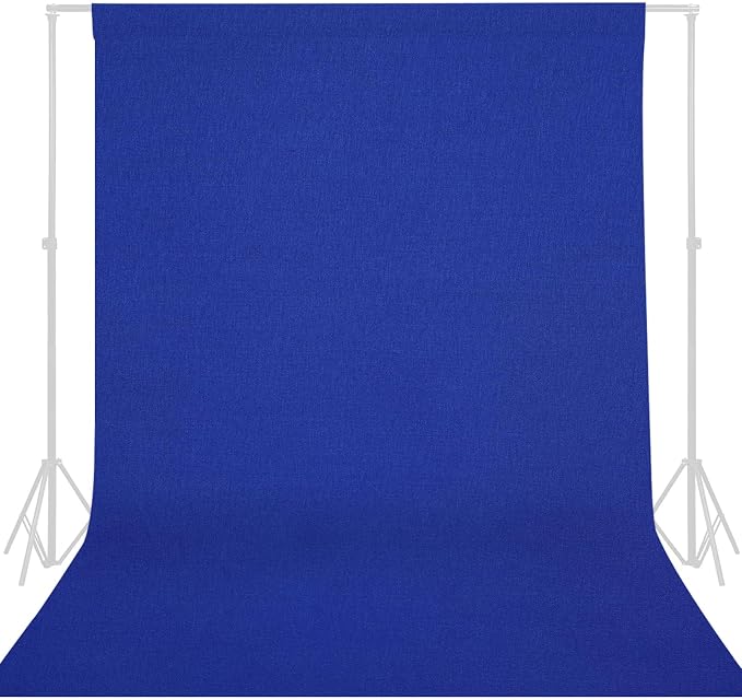GFCC 6FTx9FT Royal Blue Backdrop Background for Photography Photoshoot | Non-Reflective, Polyester Curtain, Easy Hang, Multipurpose Screen for Studio Photo Booth, Video Recording, Portrait, Party by GFCC