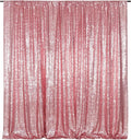 Poise3EHome 8FT x 8FT Sequin Photography Backdrop Curtain for Party Decoration, Fuchsia Pink by Poise3EHome