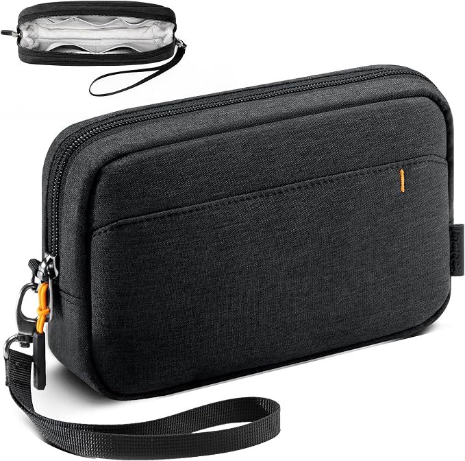 Inateck Electronics Organizer Travel Case, Water-resistant Cable Organizer Pouch, Multi-purpose Accessories Carry Case for Cord, Charger, Cables, Phone, USB Drive, Black, Small by Inateck