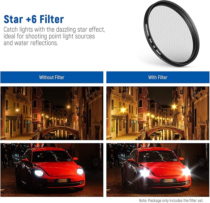 NEEWER 55mm ND + CPL + Star + 4 Graduated Color Filter Set | With Phone Lens Clamp, Compatible with iPhone 17 16 16e 15 14 Pro Max Plus Samsung Galaxy S26 S25 Ultra - Image 4