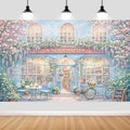 15X10ft A New Chapter Begins Backdrop Bridal Shower Blue Floral Book Shop Wedding Engagement Photography Background Bridal Shower Party Decoration Supplies Cake Table Photo Booth Studio Props by JAWO
