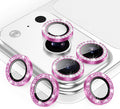 AGVEE 3+3 6 Pack for iPhone 17 Pro & Max Camera Lens Protector Cover | Individual Bling Diamond & Bling Glitter Sparkle Cute Gem Metal Ring, 9H Tempered HD Glass by AGVEE