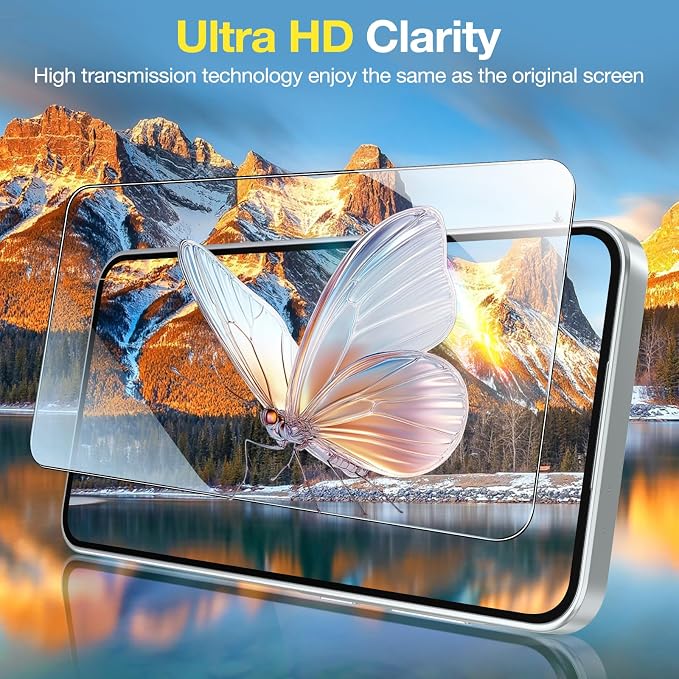 [2+2 for Samsung Galaxy A27 Screen Protector & Camera Lens Protector | Ultra Clear, 9H+ Tempered Glass, Anti-Scratch, Bubble Free, Touch Sensitivity, Full Coverage, Case Friendly, Easy Install - Image 2