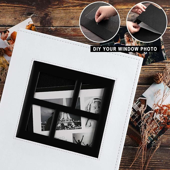 Ywlake Photo Album 4x6 1000 Pockets Photos, Extra Large Capacity Family Wedding Picture Albums Holds 1000 Horizontal and Vertical Photos White - Image 4