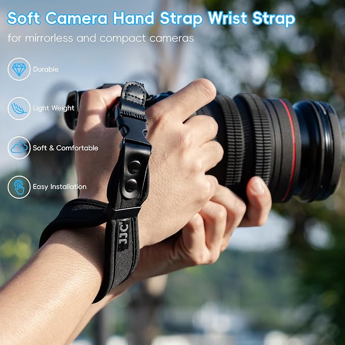 Quick Release Soft Neoprene Camera Hand Grip Strap for Sony RX10 V A7C II R | Camera Wrist Strap for Sony RX10V A7RV A7IV A6700 EOS R5 R6 R7 R8 T8i T7 T7i 90D X Half X100VI XT5 XT30II Z8 Z6 Z7 II Z5 Zfc - Image 2