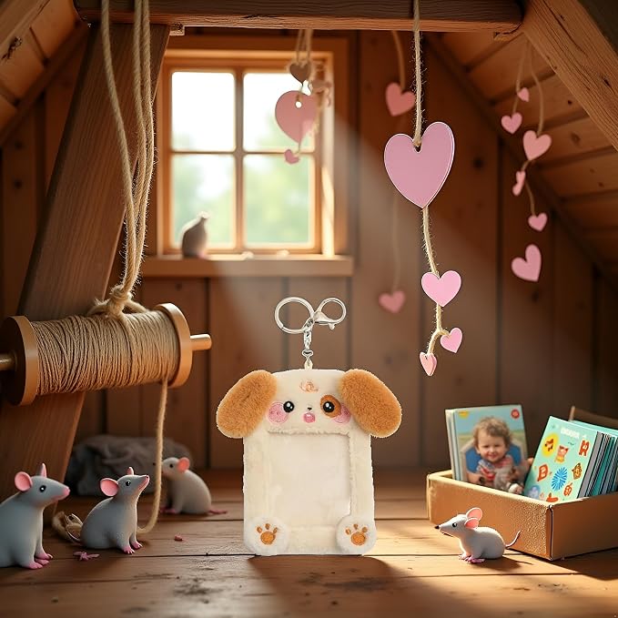 Brown Plush Card Holder Cartoon Cat Card Holder Protective Cover Photo Album Plush Photoelectric Card Idol Id Card Photo Frame and Accessories - Image 6
