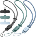 SURPHY 3 Pack Phone Wrist Strap, Phone Lanyard with Cellphone Tether Tab | Phone Strap Charm, Camera Wrist Strap with 2-Color Braided, Phone Wristlet, Wrist Lanyard for Case by SURPHY