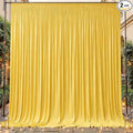 8ftx10ft Wrinkle Free Yellow Backdrop Curtain - 10 Feet Photography Backdrop Drapes, Silky Polyester Back Drop Cloth for Wedding Baby Shower Balloon Arch Background by Unknown
