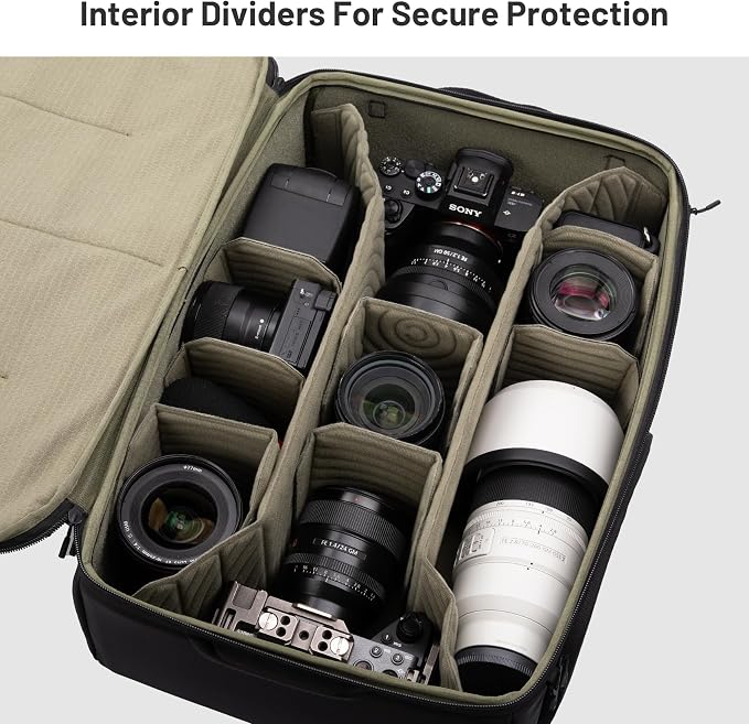 PGYTECH Large Camera Insert Protection Bag Camera Soft Padded Bag Handbag | Waterproof Lens Pouch for Photographers Lightweight DSLR/SLR Lens Carring Case Travel Organizer Camera Insert for Backpack - Image 7