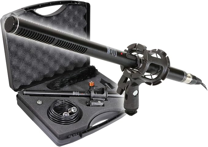 VidPro XM-88 Professional Video & Broadcast Shotgun Microphone Kit, 13-Piece, XLR, Aluminum Alloy, for Recording, Live Streaming, Music, Speaking, Interviews by Vidpro