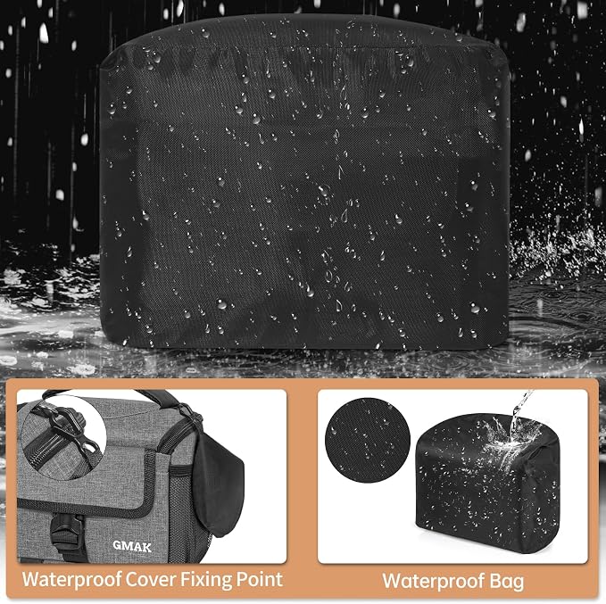Camera Carrying Case, Camera Storage Bags Anti-Shock Crossbody Camera Case | Digital Camera Case with Rain Cover Compatible for Canon EOS R50 M50 Powershot SX540 SX70, Nikon Coolpix, Sony a6100 a6400 - Image 6