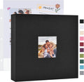 Mublalbum 12x12 Inch 3 Ring DIY Scrapbook Photo Album 40 Pages, Black | 3 Ring Binder Scrapbook, Linen Cover, 20 Plastic Sleeves 40 Pages, Memory Book for Wedding, Baby, Family, DIY Projects by Mublalbum