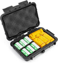 CASEMATIX Hard Shell 35mm Film Case - 7" Waterproof & Lightproof Holder for up to 12 x 35mm or 8 x 120 Film Rolls, Travel Container by CASEMATIX