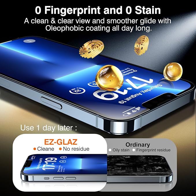EZ-GLAZ-4+2 Pack for iPhone 13 Pro Max Privacy Screen Protector (6.7") | 2-Pack Lens Protectors, Alignment Kit, Easy Installation, 9H+ Tempered Glass, Scratch Resistant, 28° Privacy Protection - Image 8