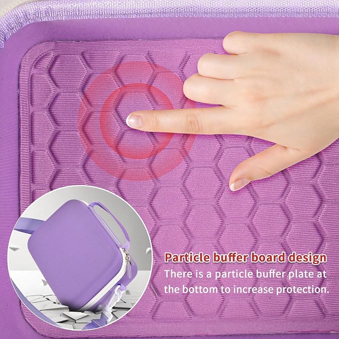 casmilee Camera Case for Sony Alpha ZV-E10 Alpha a6400/ a6700/ a6100/ a6000/ a6600/ a6500 Mirrorless Digital Camera, Hard Travel Bag with a Shoulder Strap for Lens & Accessories (Purple, Medium) - Image 4