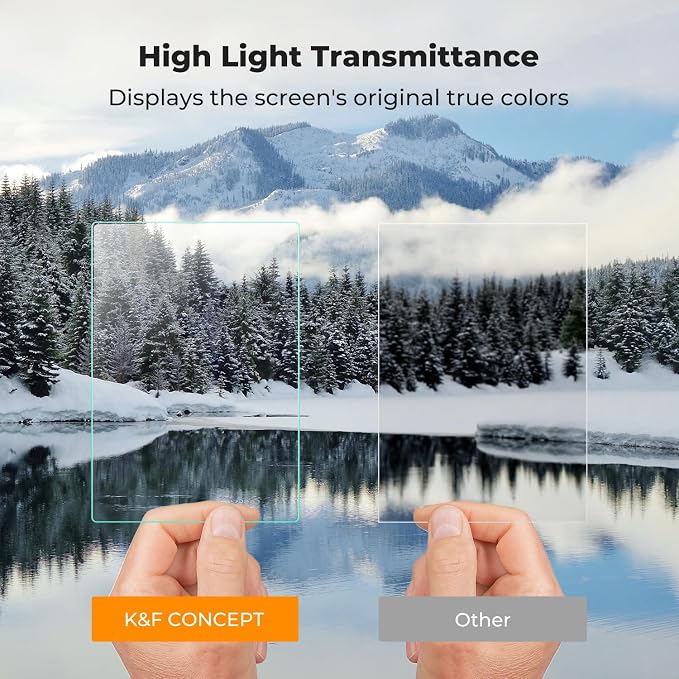 K&F CONCEPT 3pcs Screen Protector Compatible with Canon R50 R8 Camera | Ultra Clear Tempered Glass Screen Protector Anti Scratch Bubble Free Ultra Resistant PF05 - Image 3