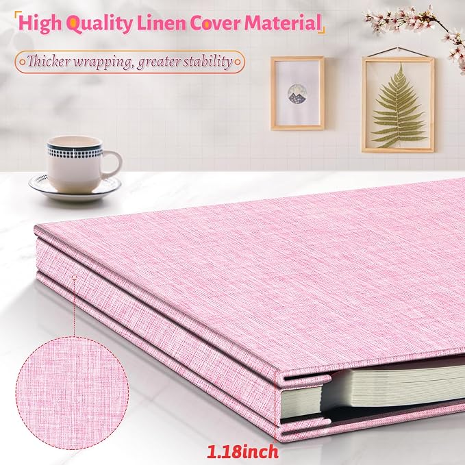 Artfeel Photo Album Self Adhesive Scrapbook,Large Photo Book for 4x6,5x7,8x10 Pictures,DIY Album for Baby Wedding Family Travel Birthday,with Metallic Pen and Scraper - Image 5