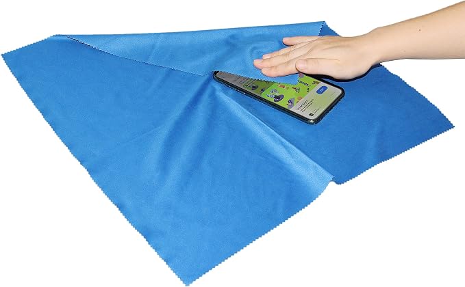 Eco-Fused Microfiber Cleaning Cloth - 16x16 Inch Microfiber Cloth - Pack of 4 Large Cleaning Cloths - Microfiber Cleaning Cloth for Electronics and Monitors - Image 2
