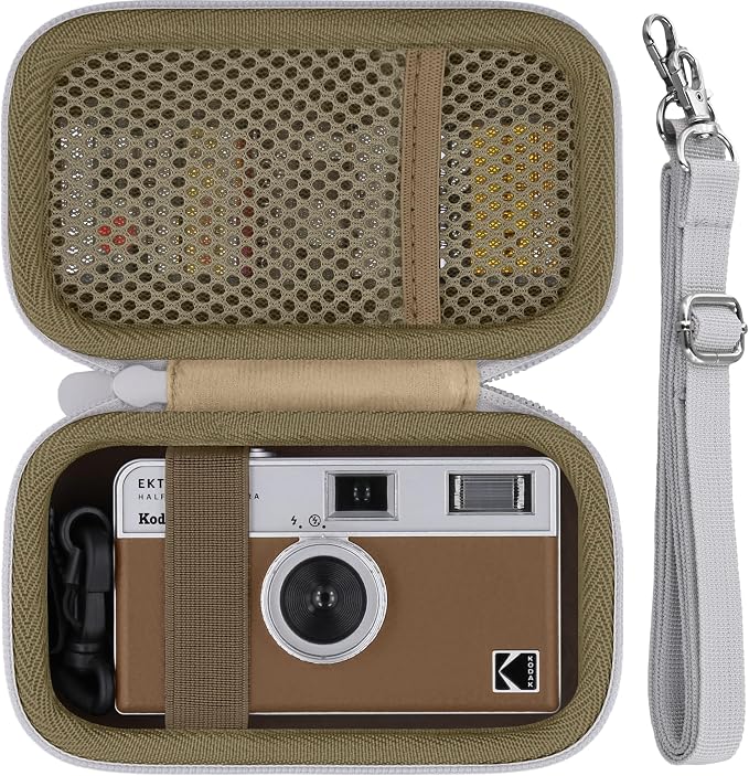 Camera Case for KODAK EKTAR H35/H35N/Snapic A1 Frame Film Camera | Protective Storage Box, Portable Carrying Box, Hard Protective Is Specifically Designed, Mesh Pocket, Brown Case by Baval