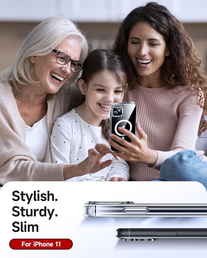 LeYi for iPhone-11 Clear Case: with Screen Protector X2 + Camera Cover X2: Protective [MagSafe Compatible] Magnetic Funda para ipone 11case Men Women Cases for i Phone 11 iphone11, Transparent - Image 6