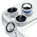 Misea Camera Lens Protector for iPhone 17 Pro Max/17 Pro, Silver Glitter | Bling Upgraded Look, 9H Tempered Glass Individual Metal Camera Cover, Anti-Scratch, Strong Adsorption, Case-Friendly by Misea