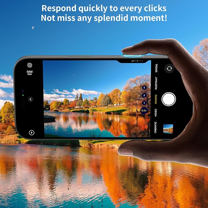 AMANECER 2 Pack Camera Control Button Protector for iPhone 16/16 Plus, Auto-Alignment Rugged Sensitive Slide Capacitive Protective Cover fit Apple Phone Side Click Touch Capture Key, Natural Titanium - Image 7