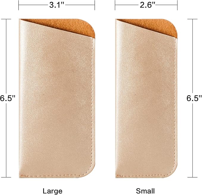 TRIUMPH VISION 3 Pack Reading Glasses Pouch Soft Case Eyeglass Sleeve Slim | Alternative to Bulky Case in bag, Lightweight Lined Padded Protect Optical lens Slip in, Cute Pattern Portable for Daily Use - Image 2