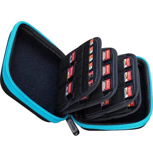 ButterFox 45+12 Switch Game Case for Nintendo Switch (45 physical+12Micro SD digial slots), Switch Game Card Storage Holder or SD Memory Card Case (45 Blue/Black) - Image 4