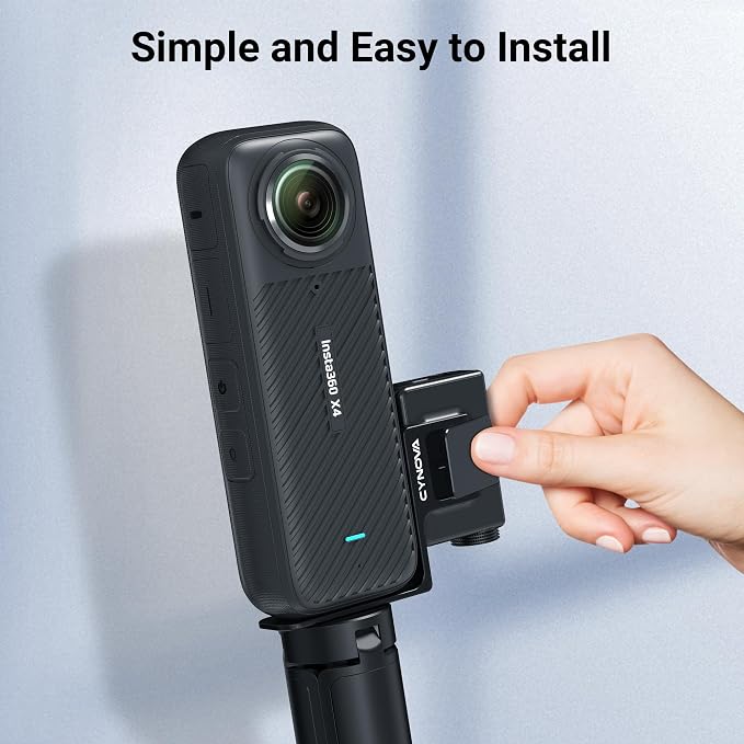 Insta 360 X4 DJI Mic Mini Mount, X4 Invisible Mic Bracket | for Insta360 X4 Accessories, Compatible with Insta360 X4 / X3（with 3.5mm Audio Cable） - Image 5