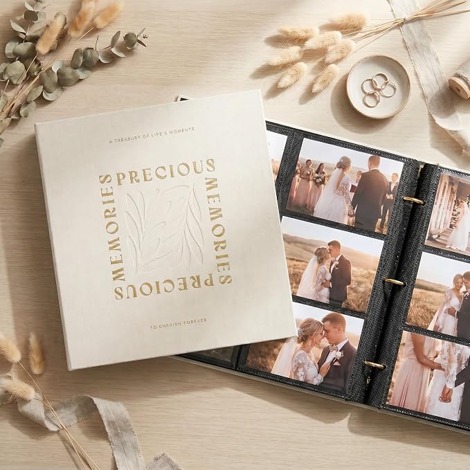 Beautiful Linen Photo Album For 4x6 Photos - Holds Up To 500 Pictures | Safely Stores Unique Memories - The Perfect Large Book for All Pictures of Treasured Family, Baby or Wedding Moments - Image 5