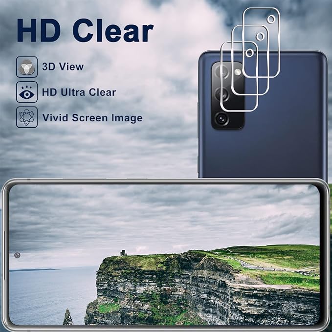 [3+3 Pack]Galaxy S20 FE 5G Screen Protector + Camera Lens Protector, HD Tempered Glass Film, 9H Hardness, Scratch Resistant, Easy Installation, Bubble Free, Screen Protector for Samsung Galaxy S20 FE - Image 5