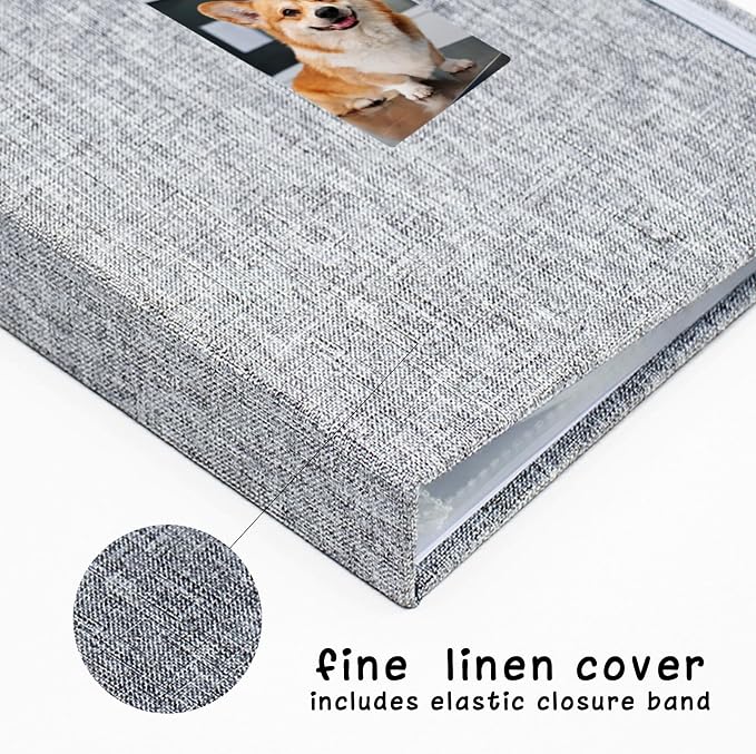 Mini Photo Album (2-Pack) for 2x3" Instax Mini & Polaroid Photos – Each Linen Album Holds 208 Photos - Image 2