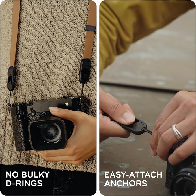 Peak Design Leather Camera Strap – Full-Grain Tan, 46.65" Cross-Body, Quick Release, 100 lb Capacity, for Photographers - Image 5