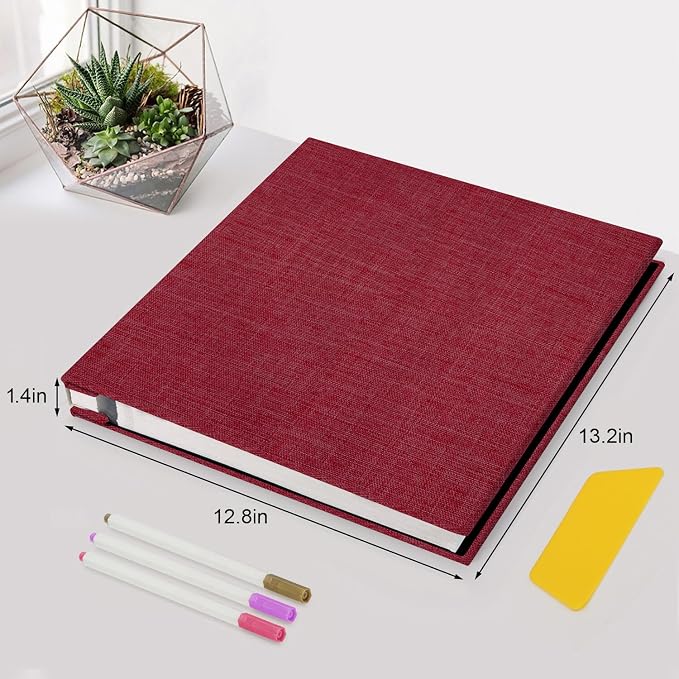 Zesthouse Large 18In Photo Album Self Adhesive 60 Pages, Scrapbook Albums with Sticky Page Holds 10x12 & 8x10 & 5X7 & 4x6 Pictures, DIY Photo Book Ideal Gift for Family Wedding Baby - Image 2