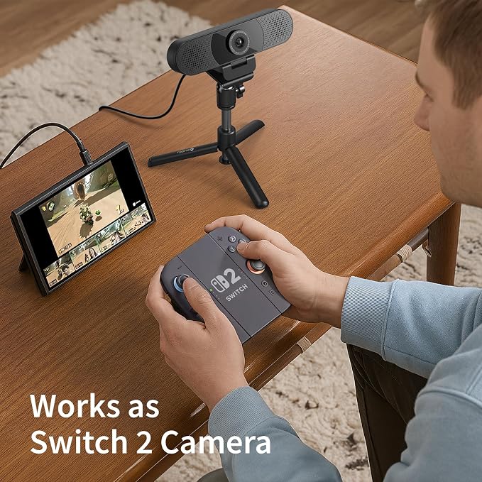 EMEET C960 Webcam with Tripod, 1080P Webcam with Mic, Adjustable Height | Desktop Tripod, C960 Web Camera with Privacy Cover, Plug & Play with Stand for Zoom/Skype/YouTube/FaceTime - Image 6