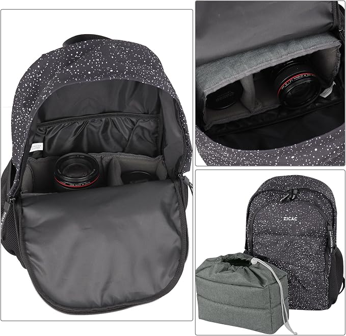 Koolertron Waterproof DSLR Camera Bag with Removable Insert, Adjustable Compartments, Fits in Camera Bags - Protective Case for DSLR/SLR Cameras & Accessories - Image 7