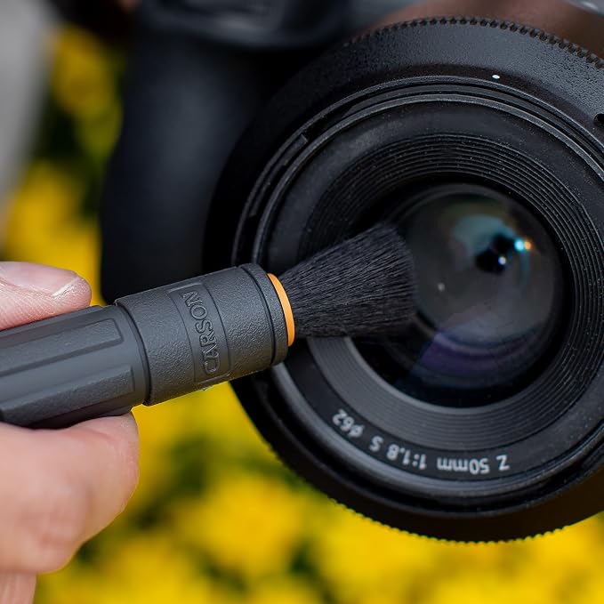 Carson C6 Series Reusable Jumbo Lens Cleaner with Dry Nano Particle Cleaning Formula with 19.75mm Round Tip and Retractable Brush (CS-45) | Reusable Cleaner with Retractable Soft Brush - Great For Optics, Camera Lenses and Screen Cleaning (CS-45) - Image 5