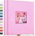 Artfeel Photo Album Self Adhesive Scrapbook Album for 3x5 4x6 5x7 8x10 Pictures,40 Pages Linen Cover with Display Window DIY Photo Book,Ideal Gifts for Family Travel Wedding Baby by Artfeel