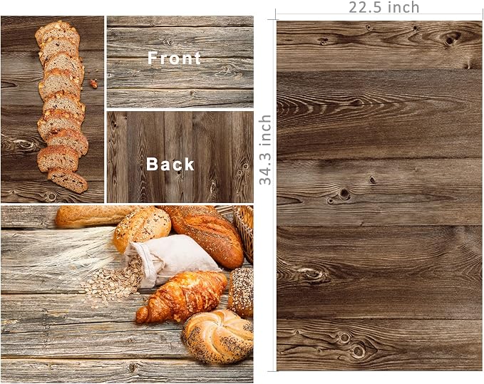 8PCS 16Patterns 34X22 Inch Product Food Photography Background Paper, Double Sided Marble/Wood/Cement Texture Pattern Flat Lay Photo Tabletop Backdrops Boards for Jewelry Cosmetics Makeup Props - Image 3